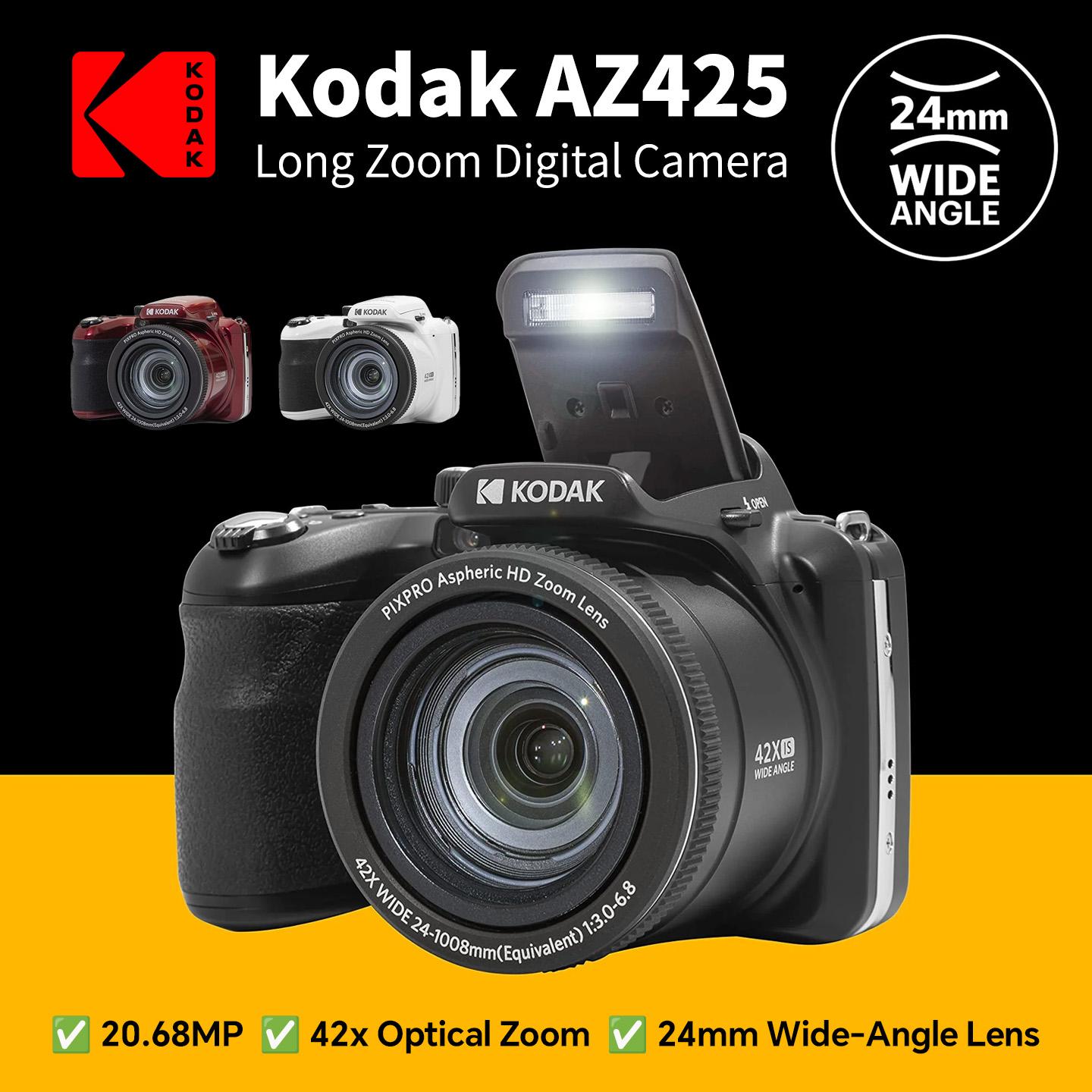 Canon Camera Eos R50 - 100% 오리지널 KODAK PIXPRO AZ425 디지털