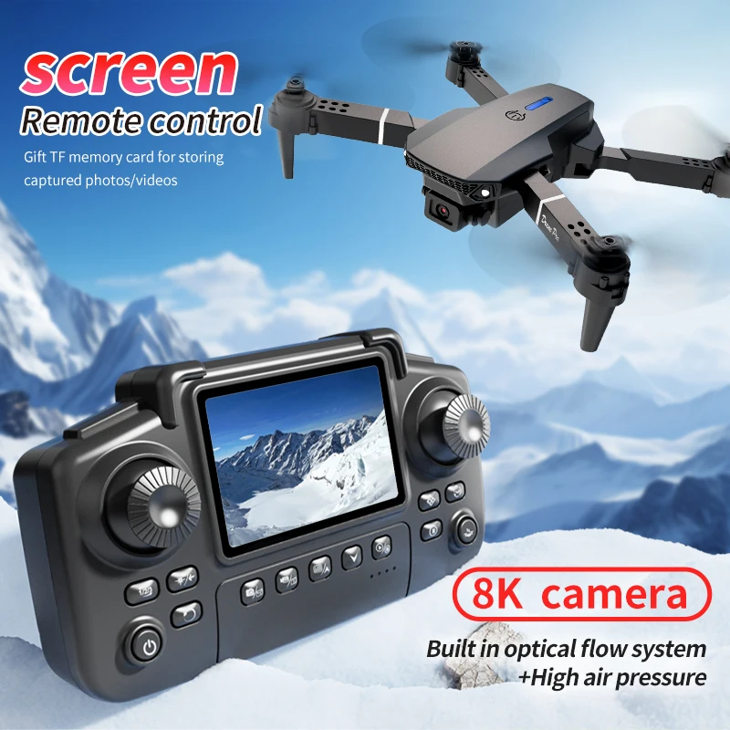 전문가용 E88 PRO 드론, 화면 탑재 8K HD 카 - Drone Battery Case 리뷰 및 가격